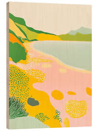 Obraz na drewnie Pink Beach Maritime Beach Landscape - Frank Daske