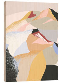 Obraz na drewnie Mountain - Abstract Minimal Art I