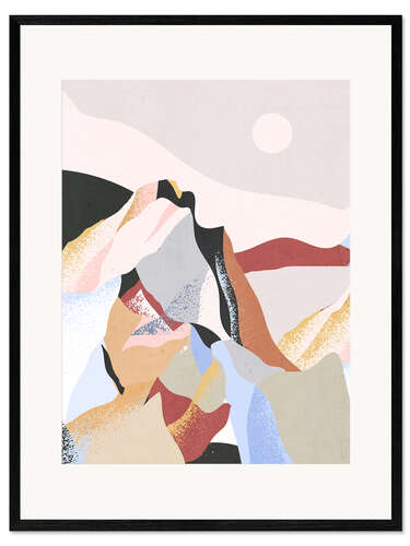 Framed art print Mountain - Abstract Minimal Art II