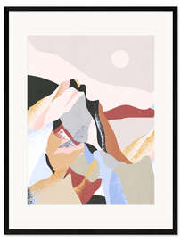 Framed art print Mountain - Abstract Minimal Art II