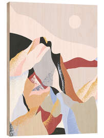 Obraz na drewnie Mountain - Abstract Minimal Art II