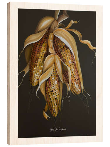 Wood print Farmer's corn cob
