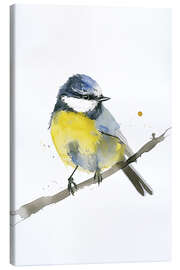 Quadro em tela Watercolour Bluetit