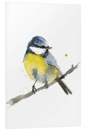 PVC-tavla Watercolour Bluetit