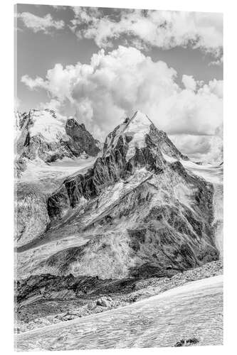 Akrylbilde Piz Roseg mountain landscape, Switzerland