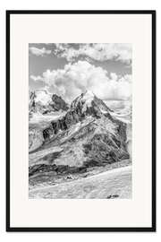 Gerahmter Kunstdruck Piz Roseg Berglandschaft, Schweiz