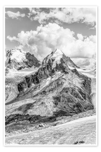 Poster Piz Roseg Berglandschaft, Schweiz