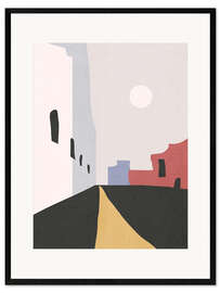 Gerahmter Kunstdruck Straße Abstrakt