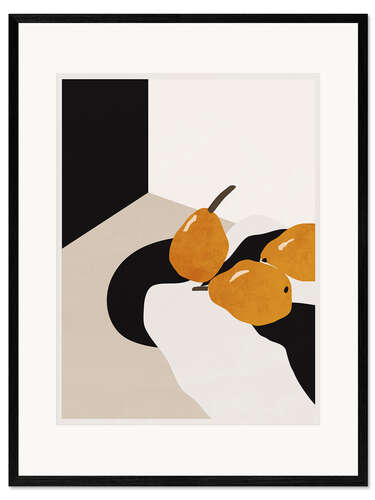 Kehystetty taidepainatus Minimal Abstract Art Pears