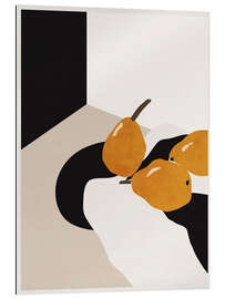 Stampa su plexi-alluminio Minimal Abstract Art Pears