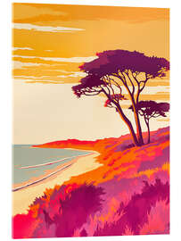 Acrylglasbild Sonnenuntergang am Strand, Farbrausch - Frank Daske