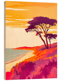 Wood print Sunset beach landscape colour rush - Frank Daske