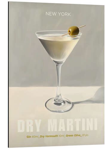 Tableau en aluminium Dry Martini