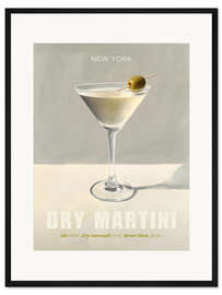 Gerahmter Kunstdruck Dry Martini - Felipe Hora