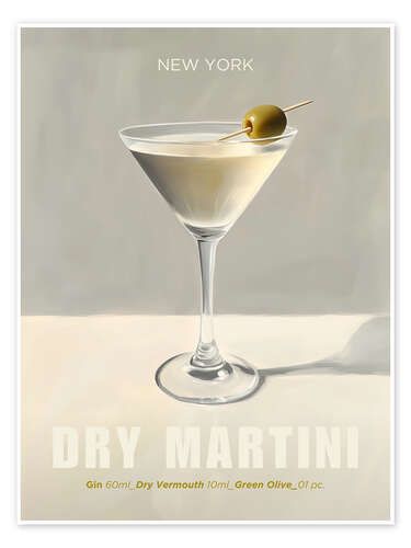 Póster Dry Martini