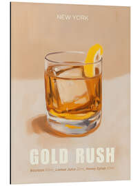 Tableau en aluminium Gold Rush