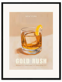 Impression artistique encadrée Gold Rush
