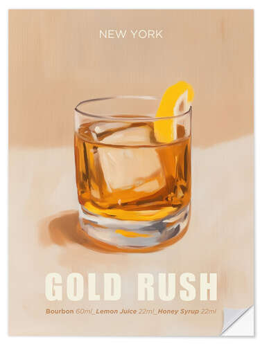 Muursticker Gold Rush