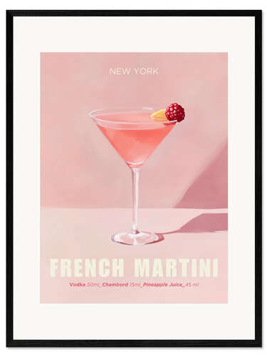 Plakat artystyczny premium w ramie French Martini