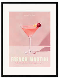 Impression artistique encadrée French Martini