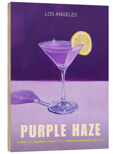 Cuadro de madera Purple Haze Martini