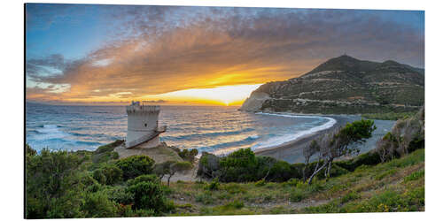 Tableau en aluminium Sunset on Corsica