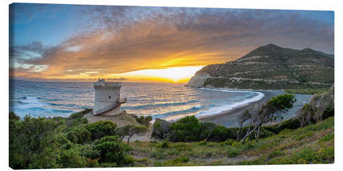 Lerretsbilde Sunset on Corsica