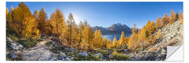 Wandsticker Silsersee Panorama im Herbst