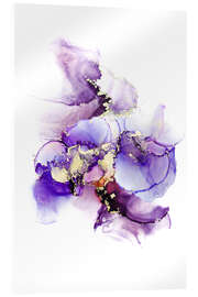 Acrylglasbild Regal Purple Abstract Painting - Mod Pop Deco