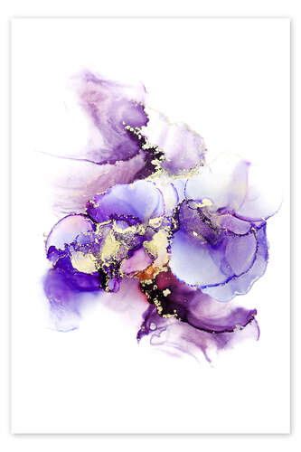 Póster Regal Purple Abstract Painting