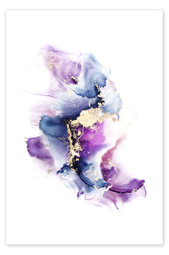 Poster Storm Modern Purple Painting