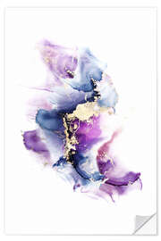 Wandsticker Storm Modern Purple Painting