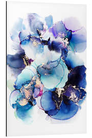 Alubild Atmos Blue Abstract Art - Mod Pop Deco