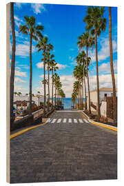 Cuadro de madera Way to Playa Flamingo on Gran Canaria - Thomas Klee