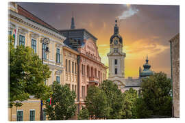Acrylic print Old Town of Pécs at sunset, Hungary - Jan Wehnert