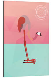 Aluminium print Pink Flamingo