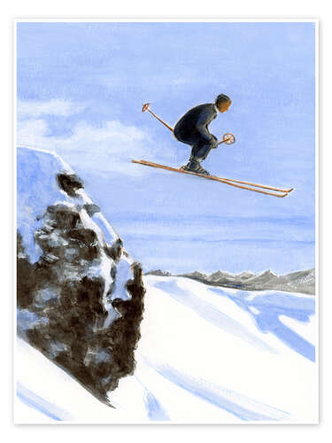 Poster Skier in air