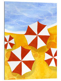 Gallery Print Sonnenschirme am Strand