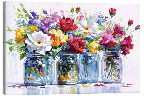 Canvas print Vibrant Floral Impressions