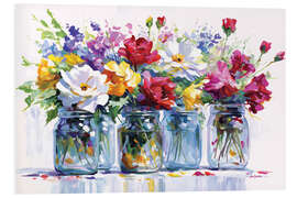 Hartschaumbild Vibrant Floral Impressions