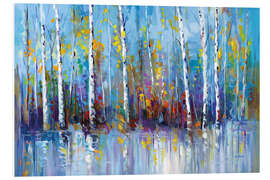 PVC-taulu Colourful Birch Trees