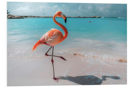 PVC-taulu Flamingo on the beach in Aruba