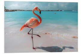 PVC-taulu Flamingo on the beach in Aruba