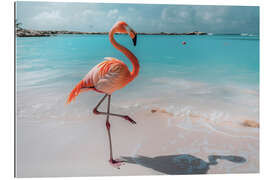 Gallery print Flamingo on the beach in Aruba
