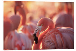 Acrylic print Flamingo in the evening light - Christian Müringer