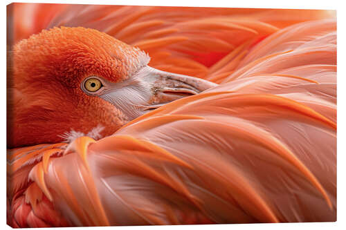 Lærredsbillede Flamingo Feathers