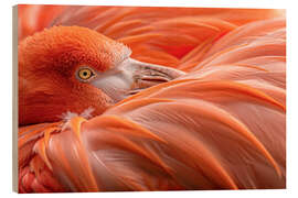 Cuadro de madera Flamingo Feathers - Christian Müringer