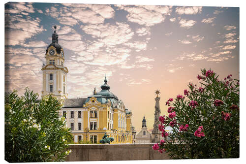Tableau sur toile Town Hall, Pecs, Hungary