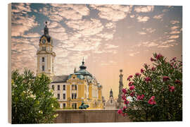 Holzbild Pecs, Rathaus und historischer Platz Széchenyi, Ungarn - Jan Wehnert