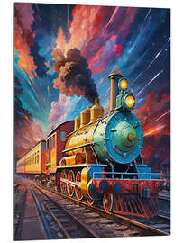 Obraz na aluminium Colourful steam locomotive - Jörg Gamroth